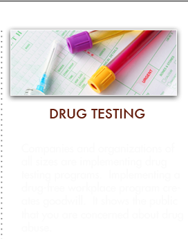DOT DRUG TESTING. Companies and organizations of all sizes are implementing drug testing programs. Implementing a drug-free workplace program creates goodwill. It shows the public that you are concerned about drug abuse.